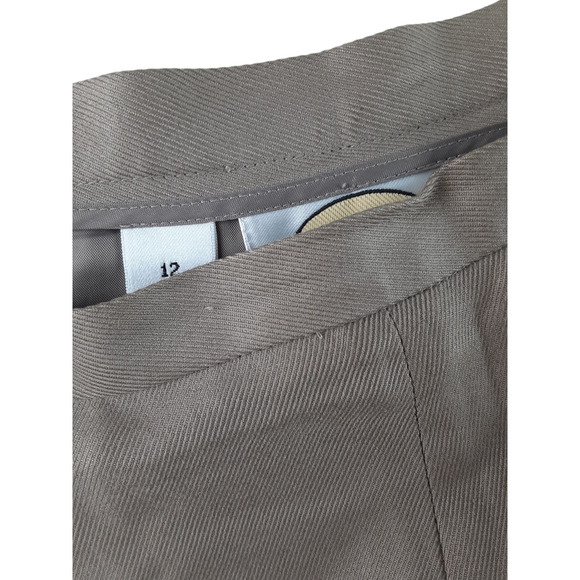Vintage Talbots Women's Tan Khaki 100% Silk High Waist Straight Leg Pants 12 - Picture 8 of 10